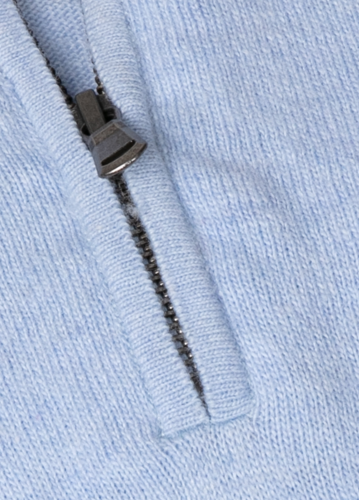 Jersey cuallo zip lana celeste