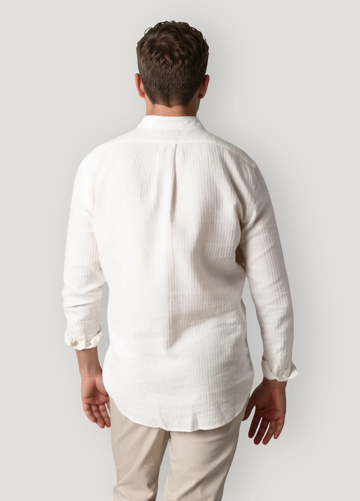 Off-white grandad collar shirt