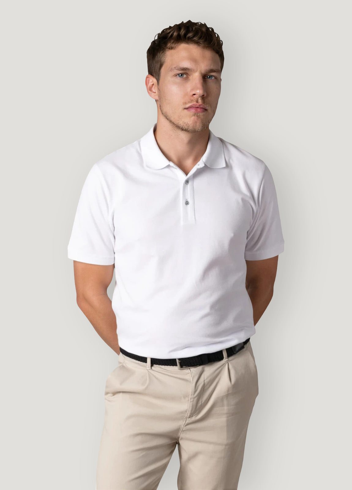 Polo manga corta piqué  blanco