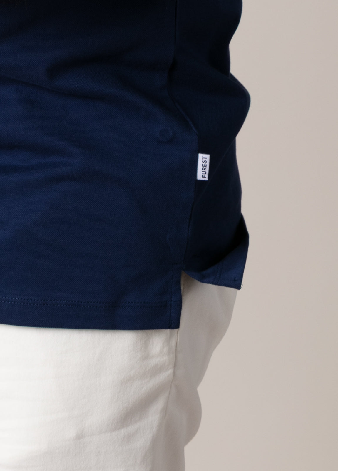 Polo manga corta piqué  azul