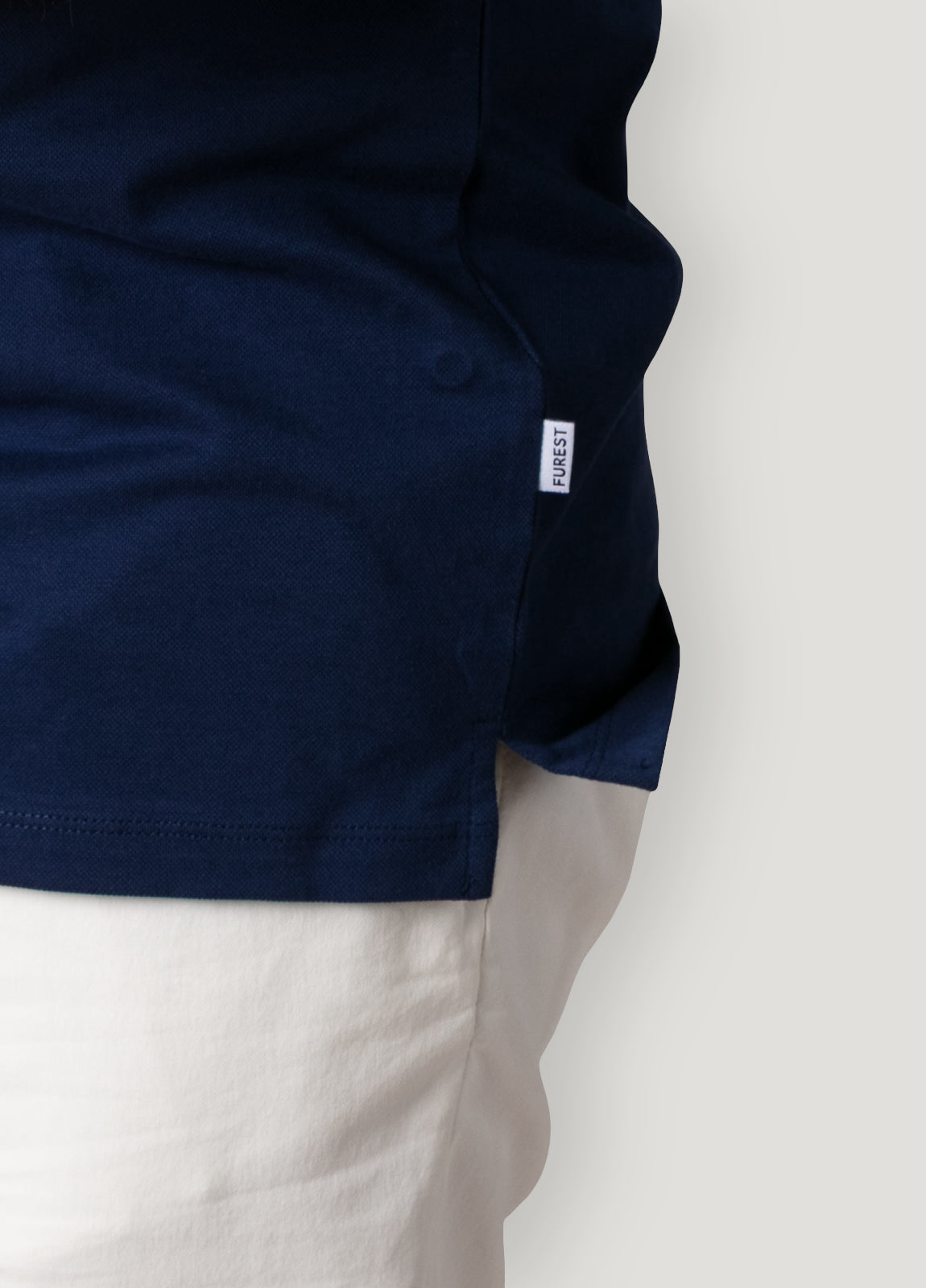 Polo manga corta piqué  azul