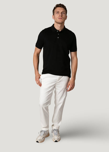 Polo manga corta piqué  negro