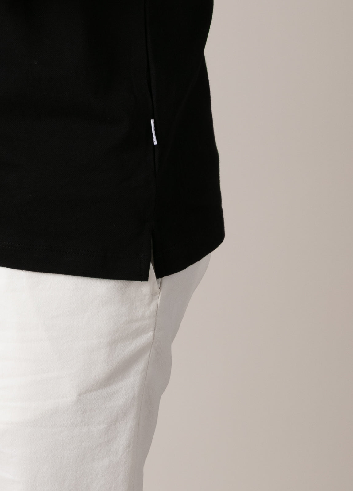 Polo manga corta piqué  negro