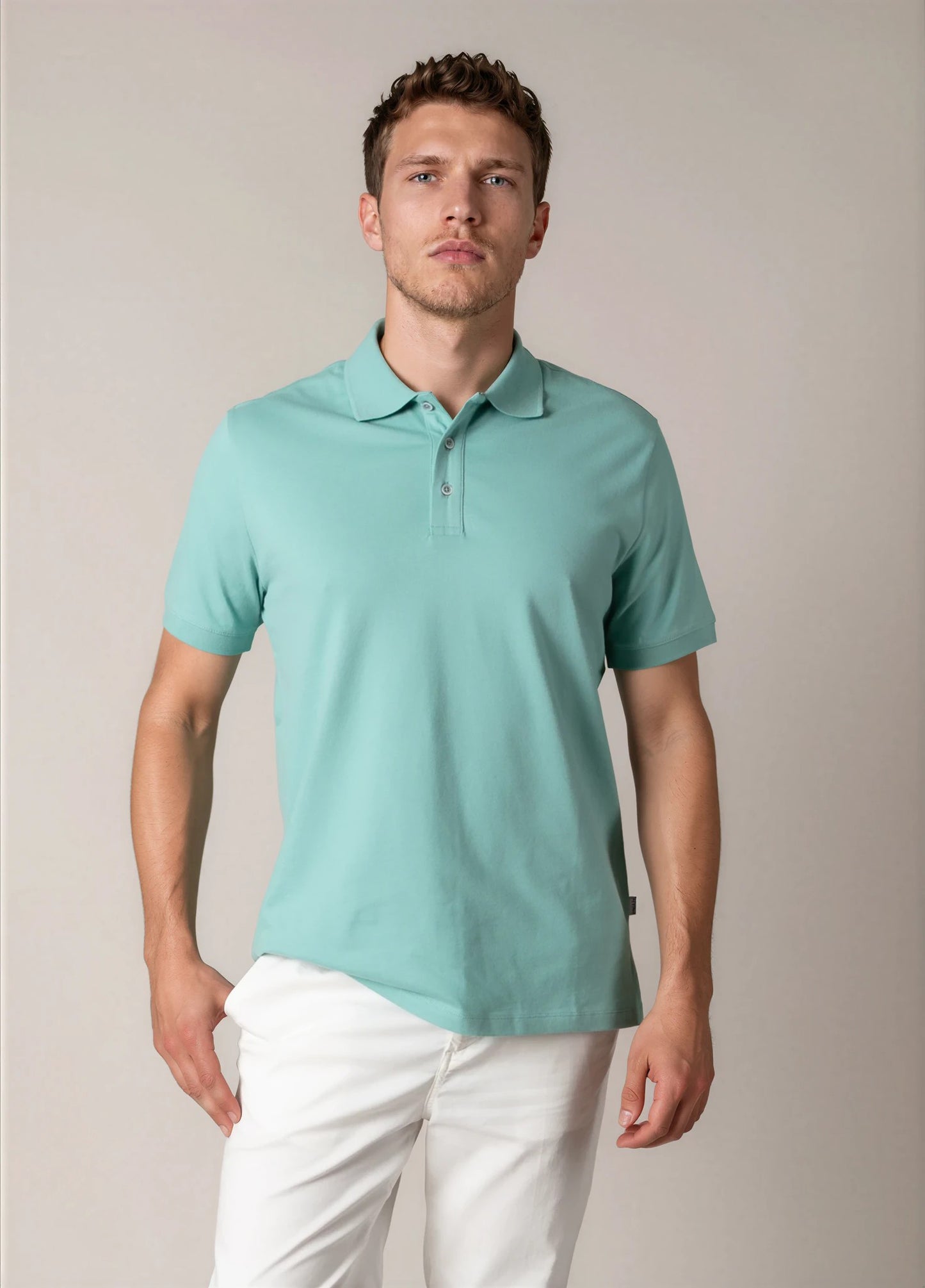 Polo manga corta pique manzana