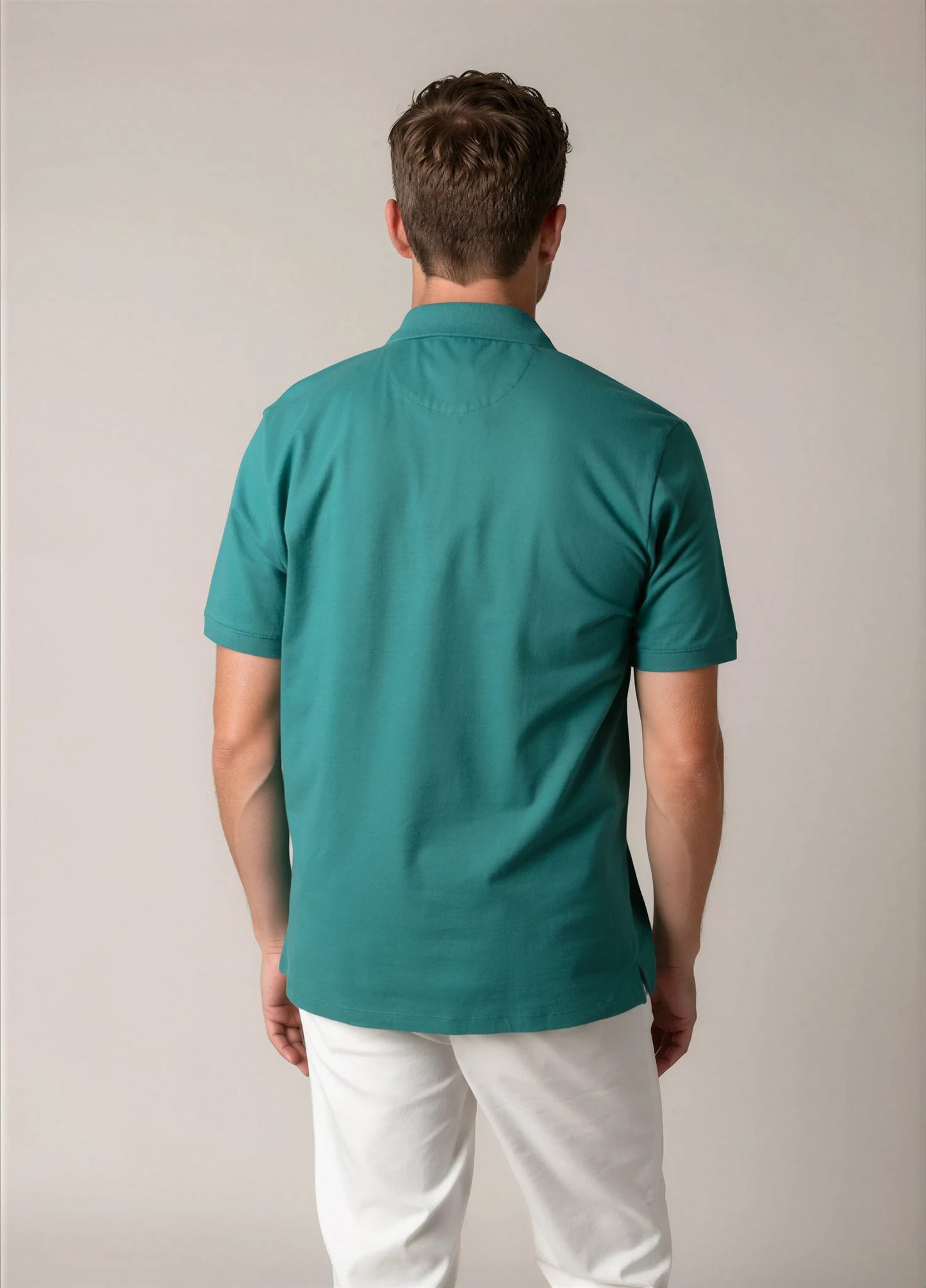 Polo manga corta pique verde