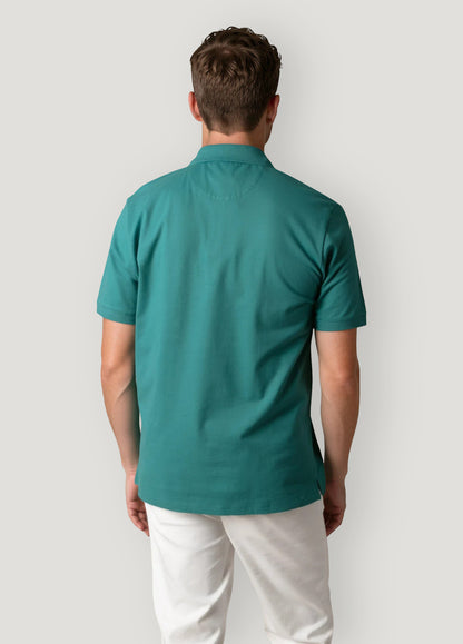Polo manga corta pique verde