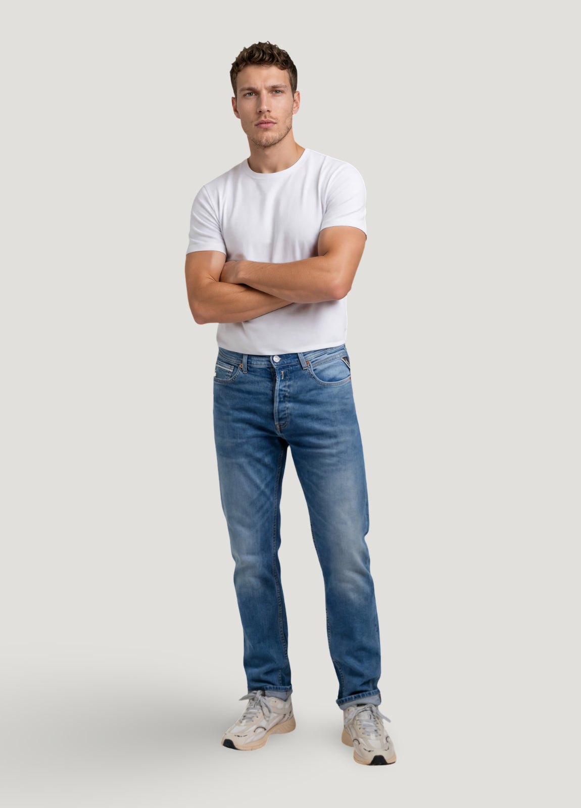 Pantalón tejano denim azul medio