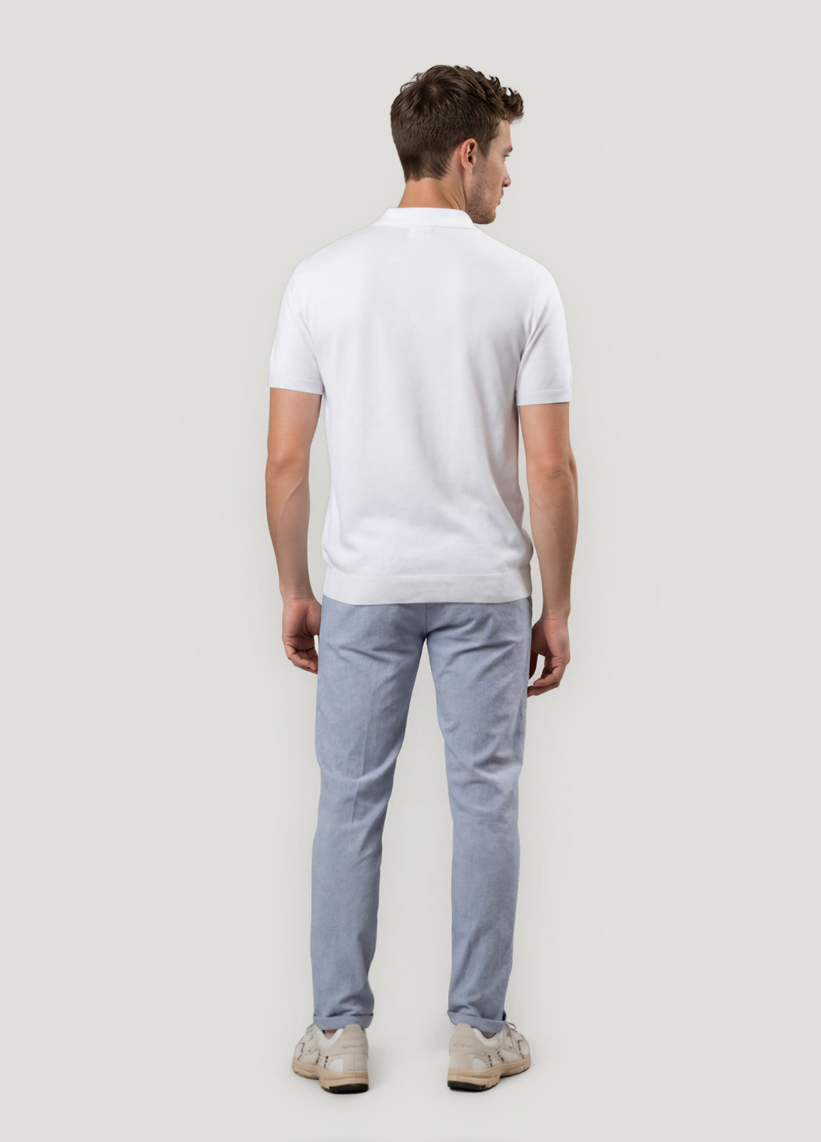 Pantalón sport seersucker azul