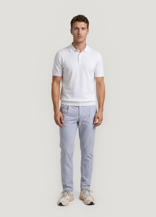 Pantalón sport seersucker azul