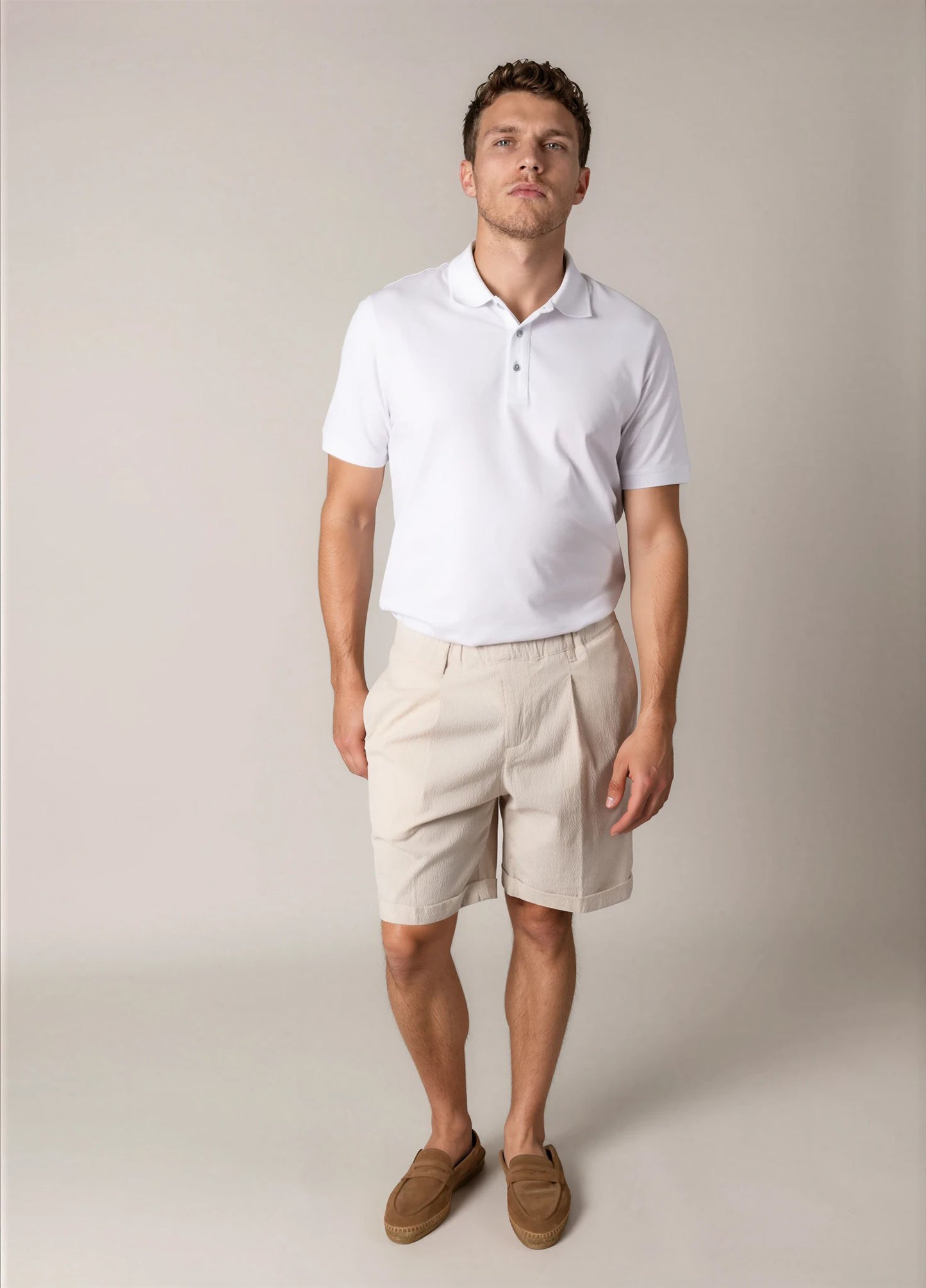 Bermuda seersucker beige