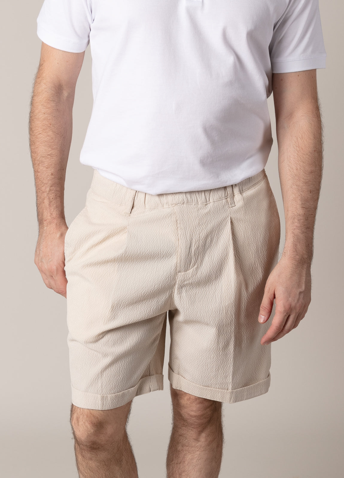 Bermuda seersucker beige