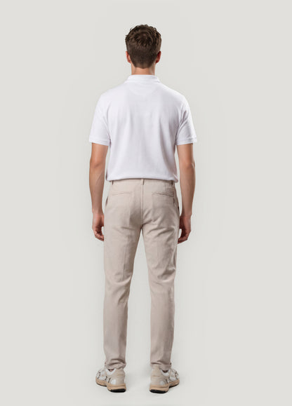 Pantalón sport seersucker beige