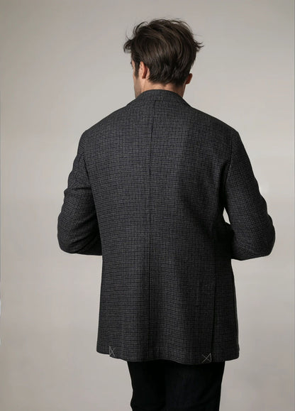 Grey checked blazer
