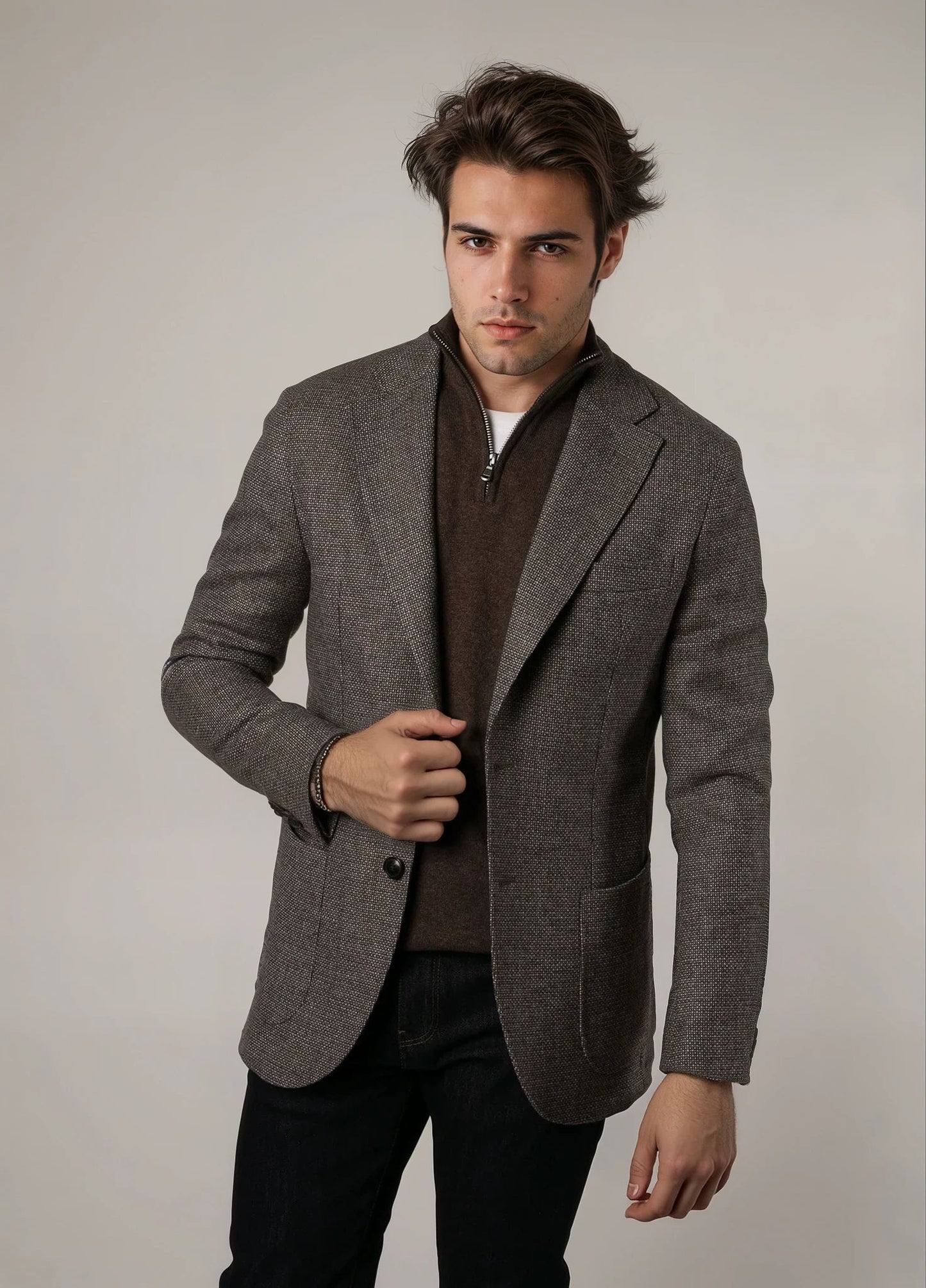 Americana vestir textura tostado