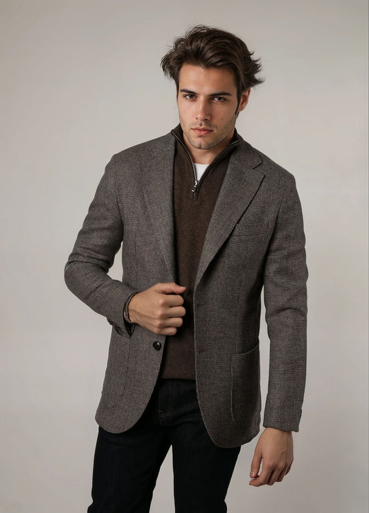 Americana vestir textura tostado