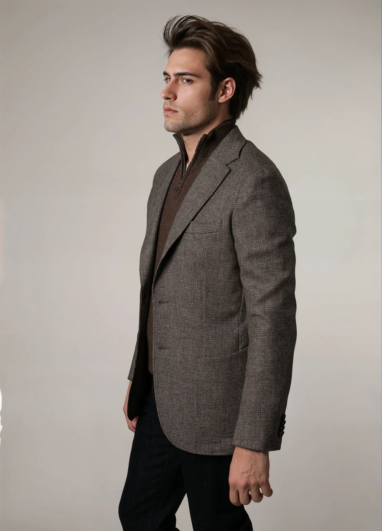 Americana vestir textura tostado