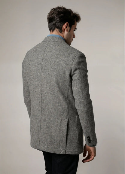 Grey textured blazer