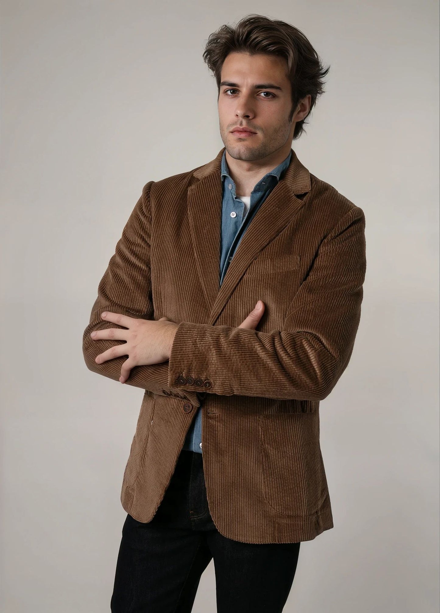 Americana pana marrón