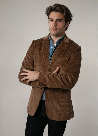 Brown corduroy blazer