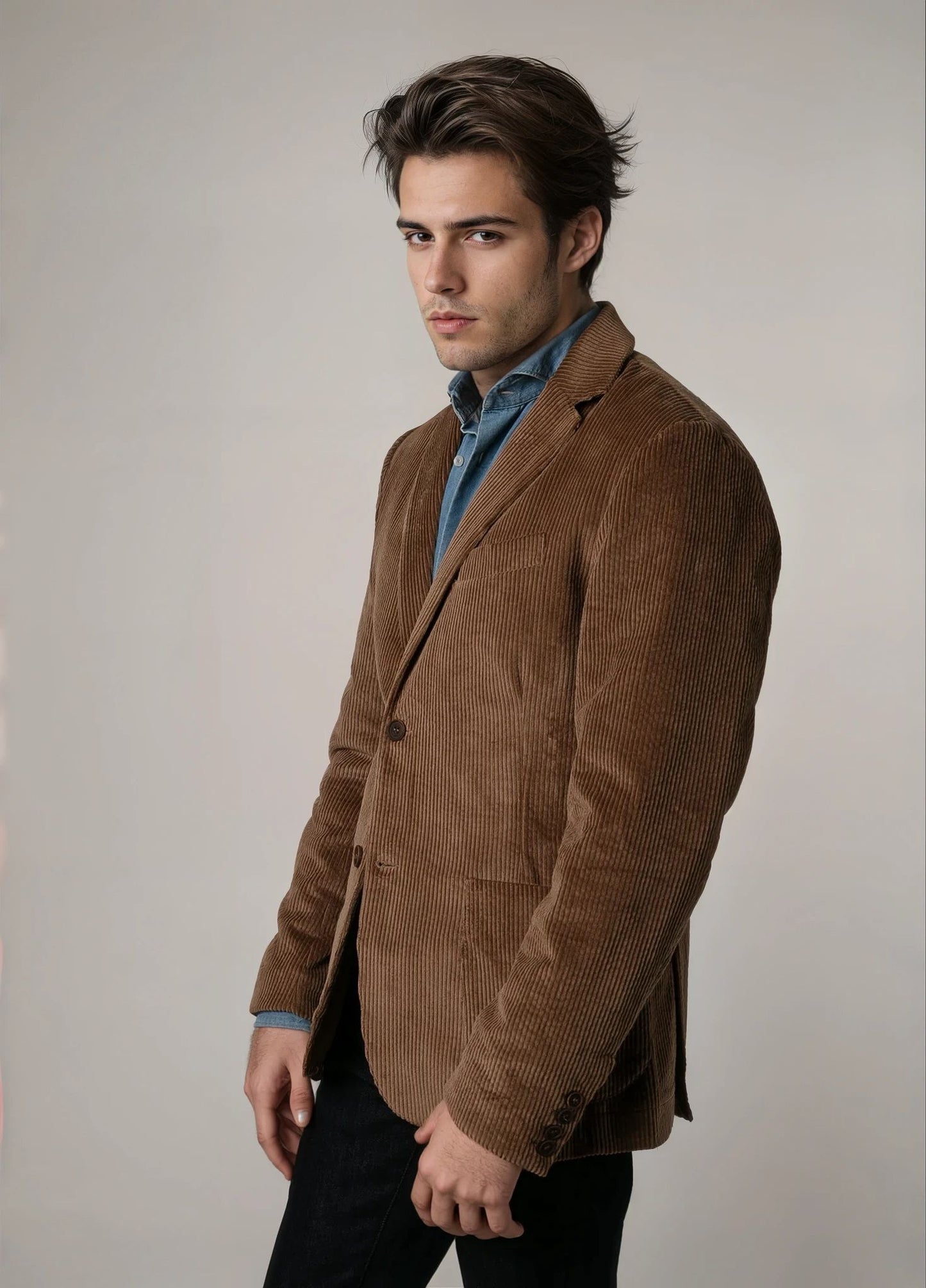 Americana pana marrón