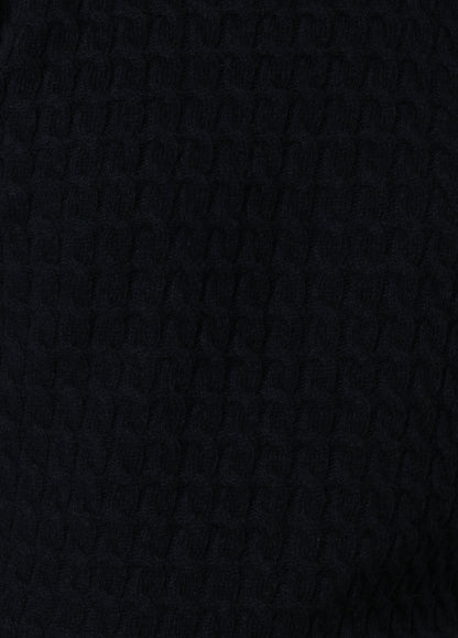 Navy cable knit crew neck jumper