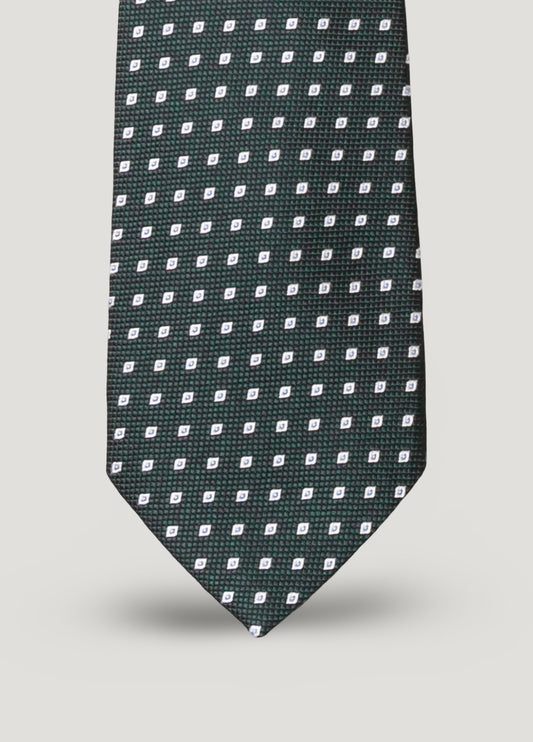 Corbata vestir dibujo verde oscuro