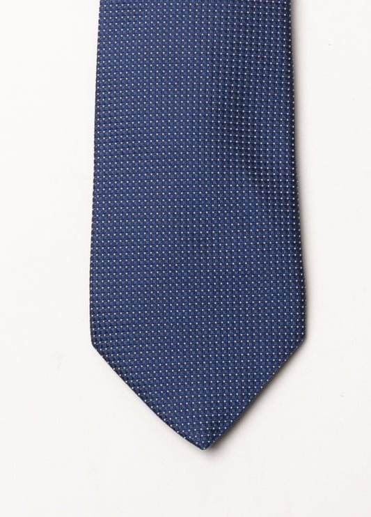 Corbata vestir microdibujo azul oscuro