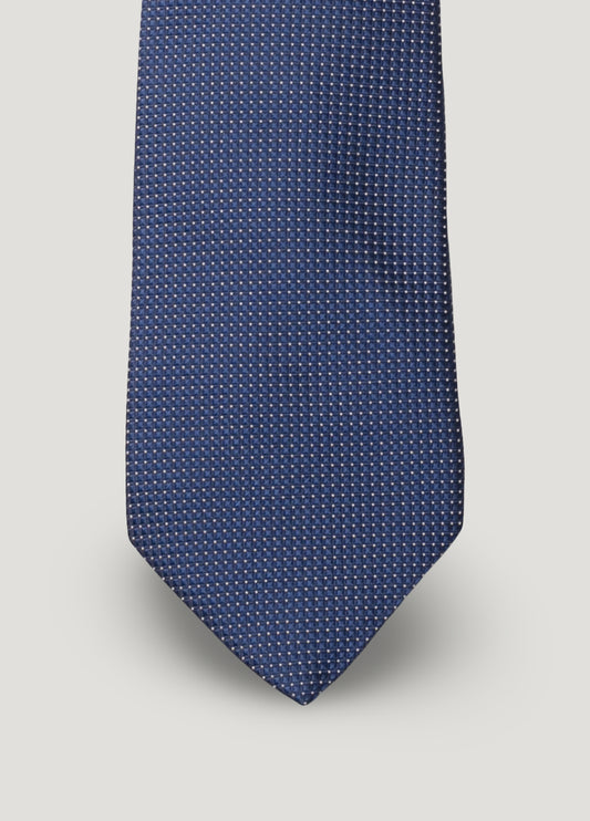 Corbata vestir microdibujo azul oscuro