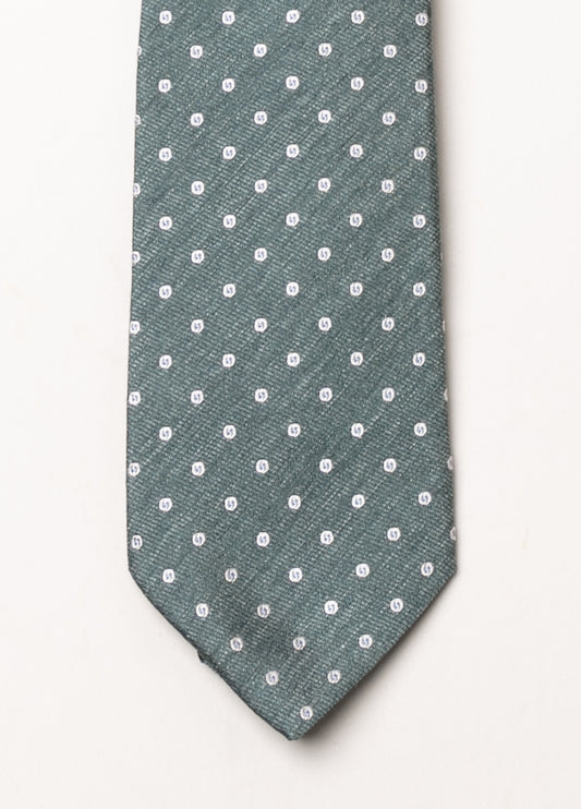 Corbata vestir topitos verde