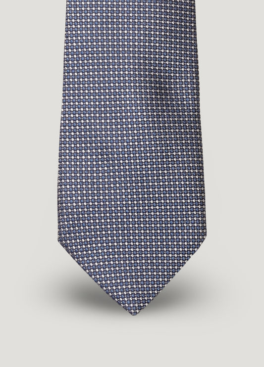 Corbata vestir microdibujo azul