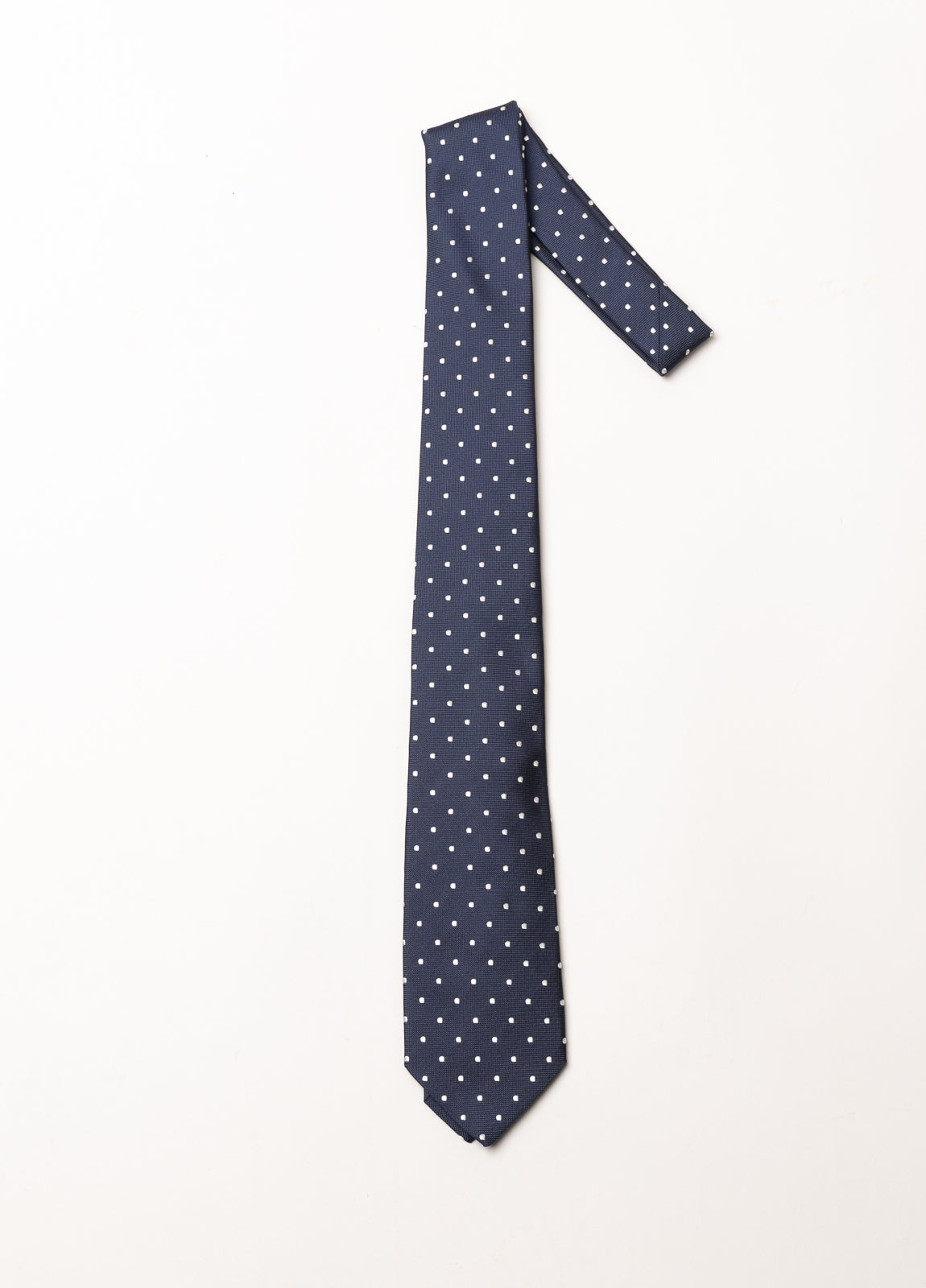 Corbata vestir topitos azul oscuro