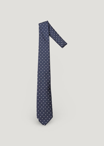 Corbata vestir topitos azul oscuro