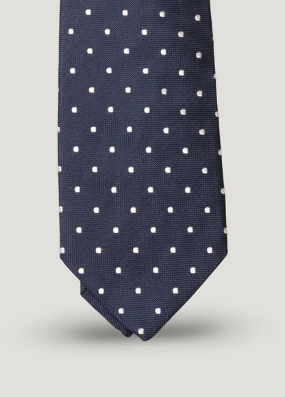 Corbata vestir topitos azul oscuro