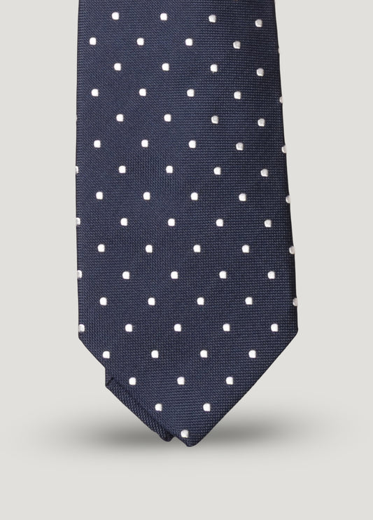 Corbata vestir topitos azul oscuro