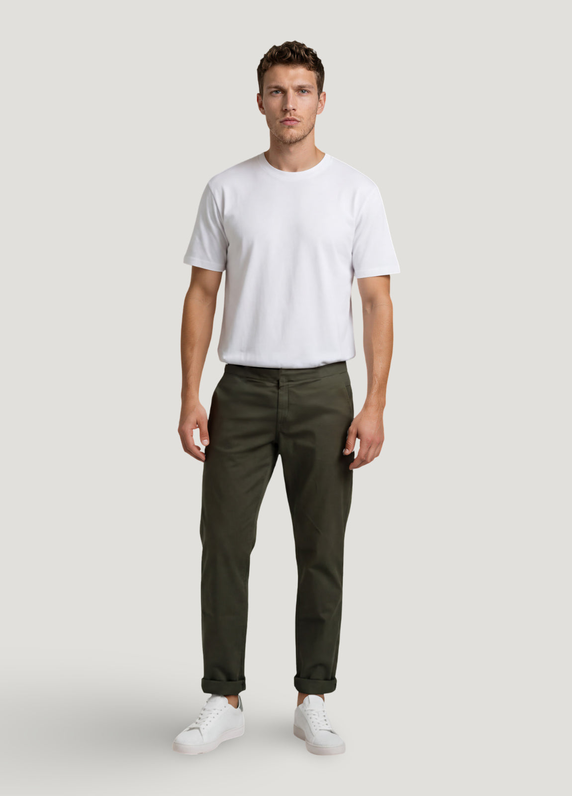Khaki active pants