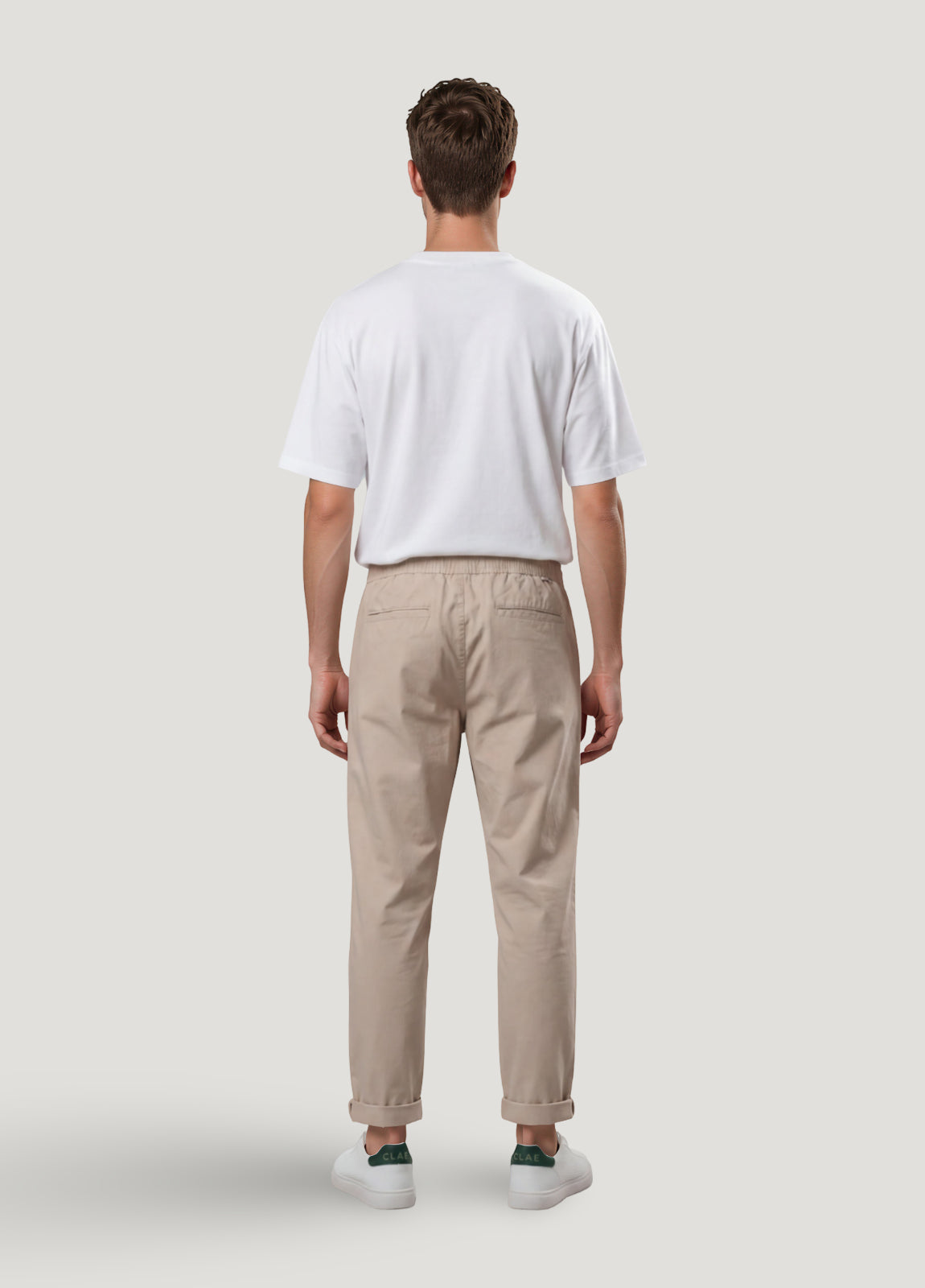 Raw cotton jogger pants