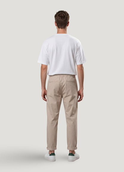 Raw cotton jogger pants