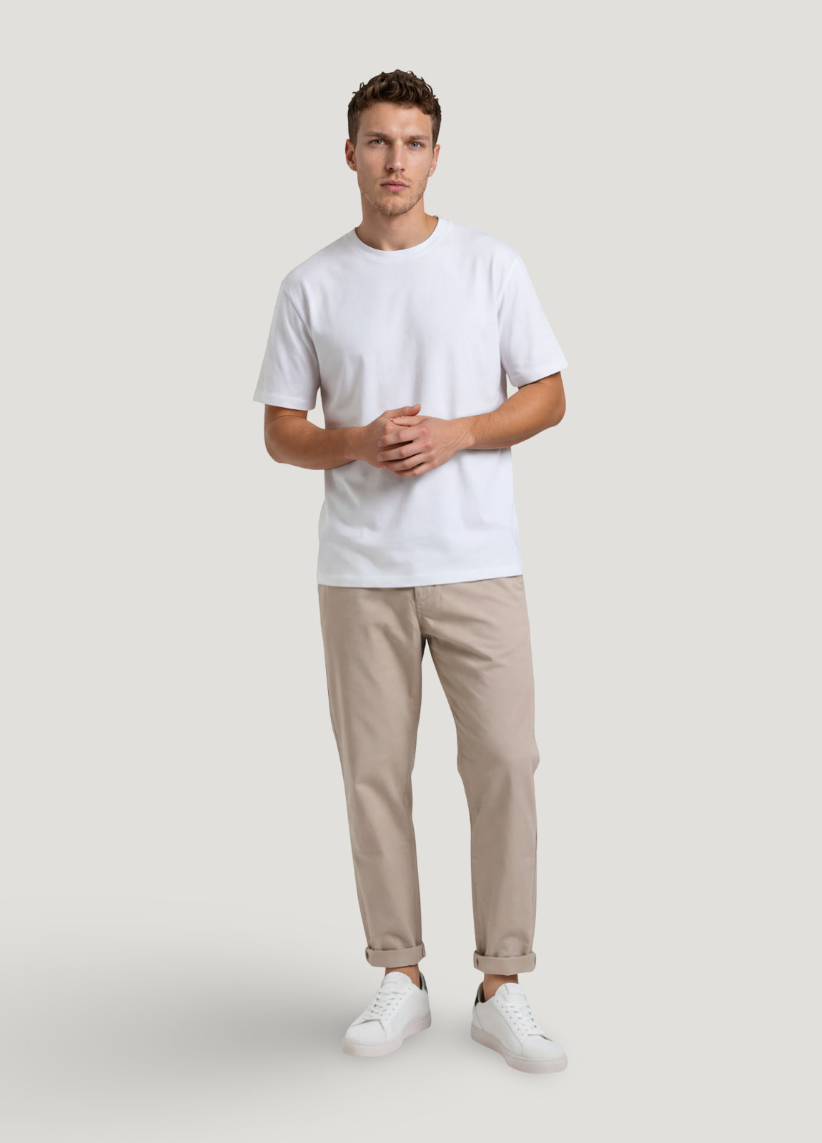 Raw cotton jogger pants