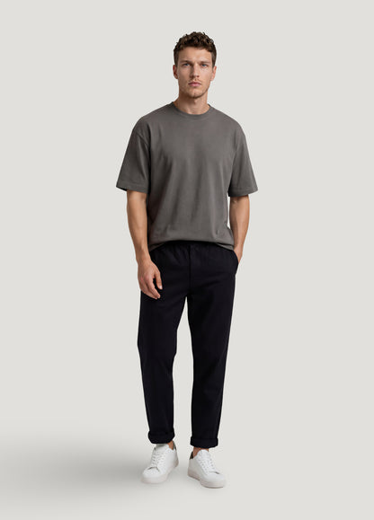 Navy cotton jogger trousers