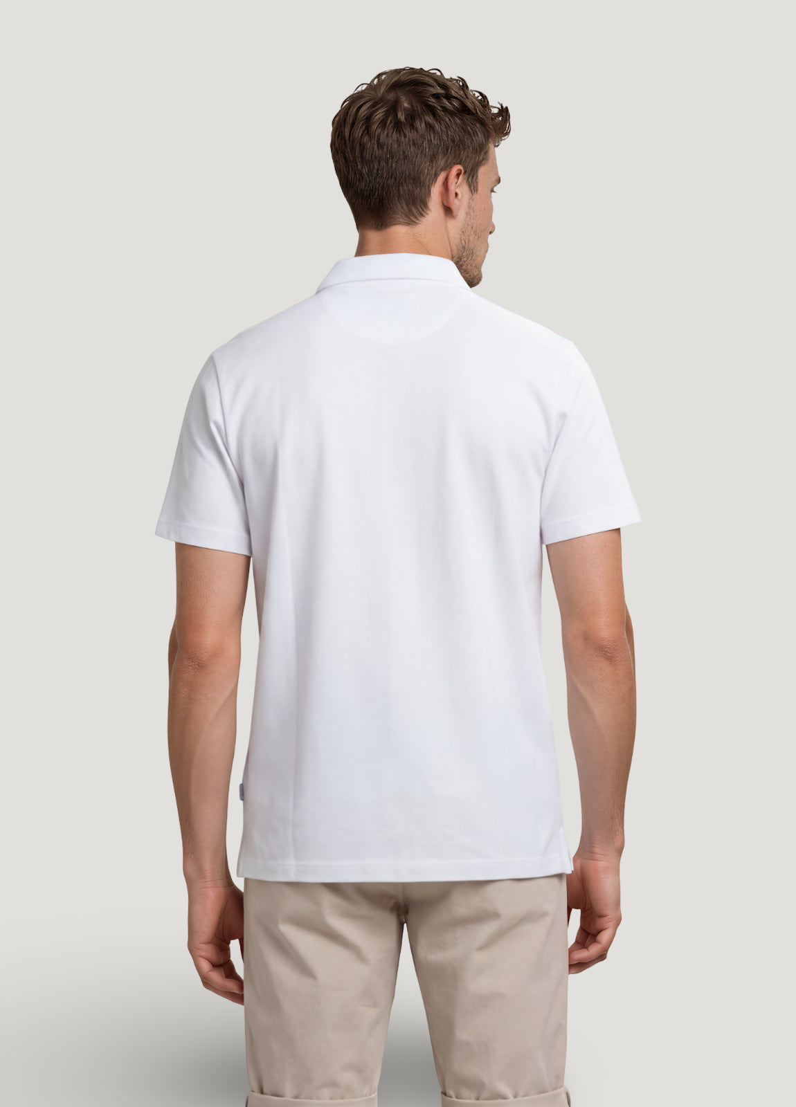 Polo manga corta algodón pima blanco