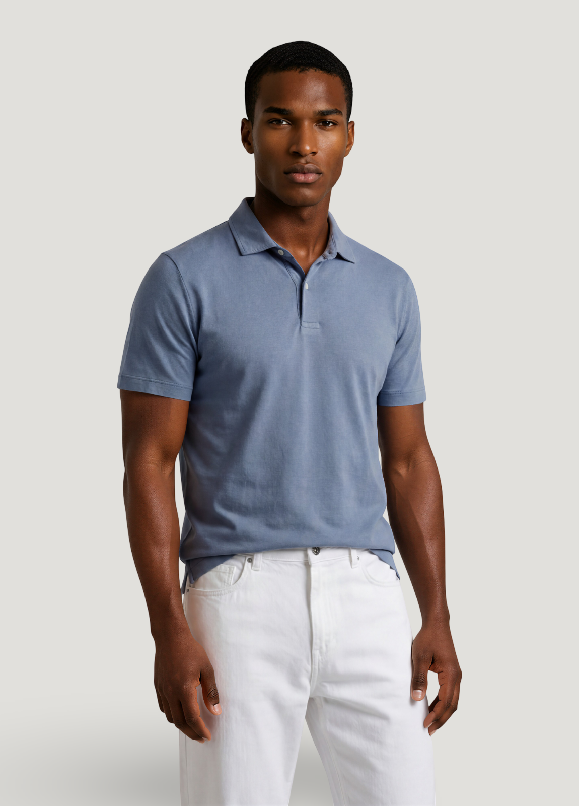 Polo punto azul