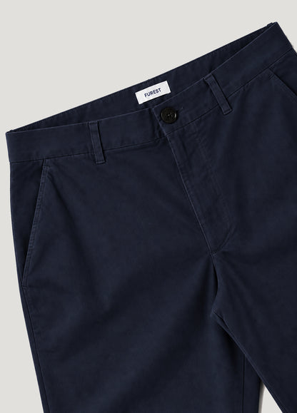 Pantalón Chino Casual Popelín marino