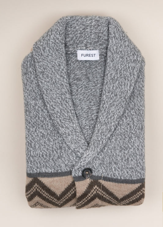 Jacket with fancy buttons and grey border