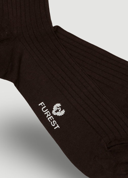 Calcetín corto marrón hilo de Escocia