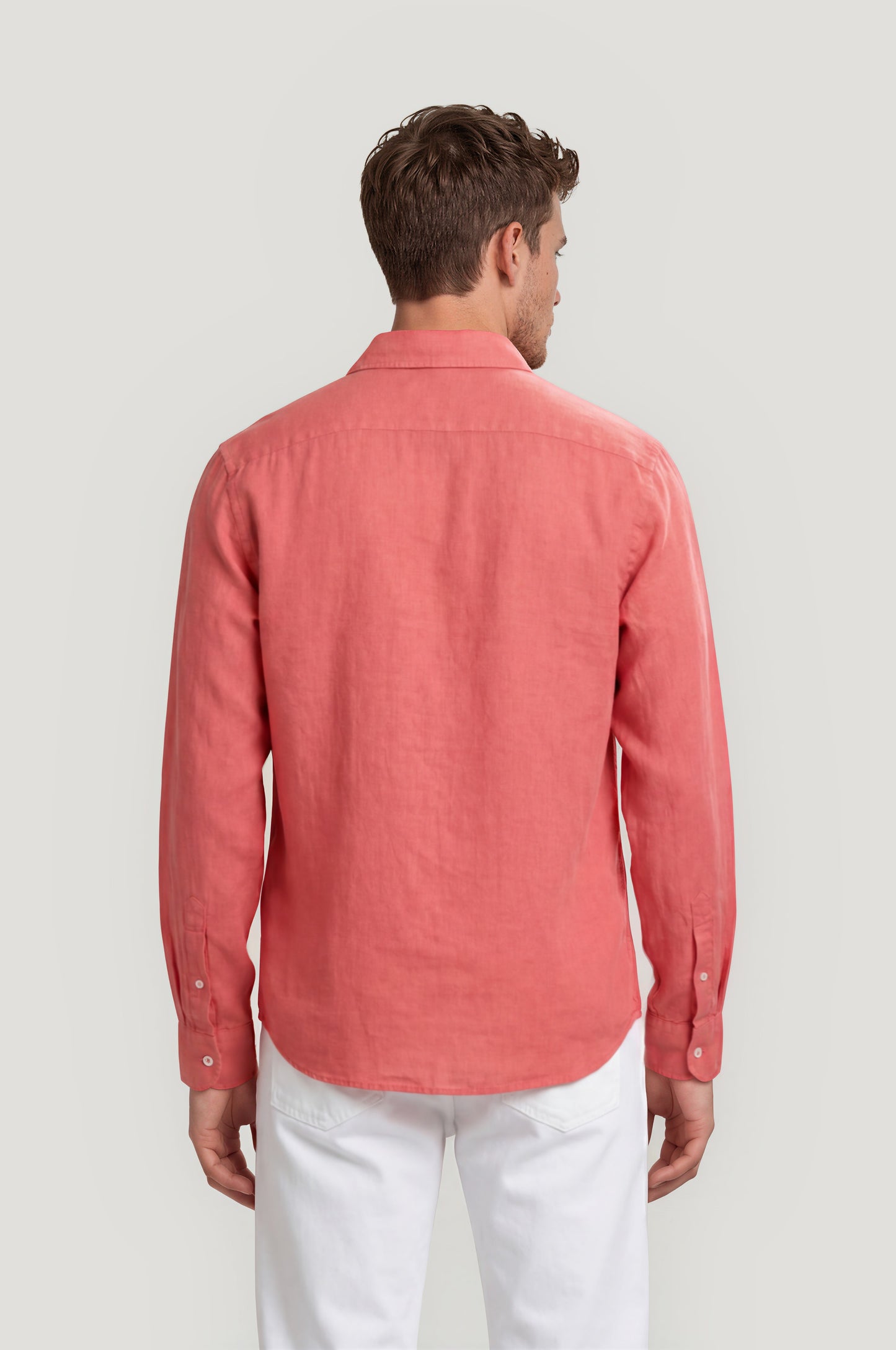 Camisa sport lino coral