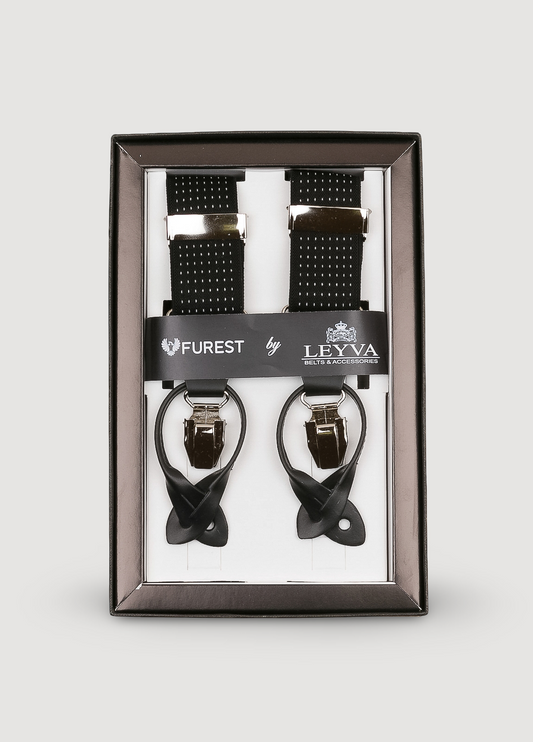 Tirantes  vestir microdibujo negro