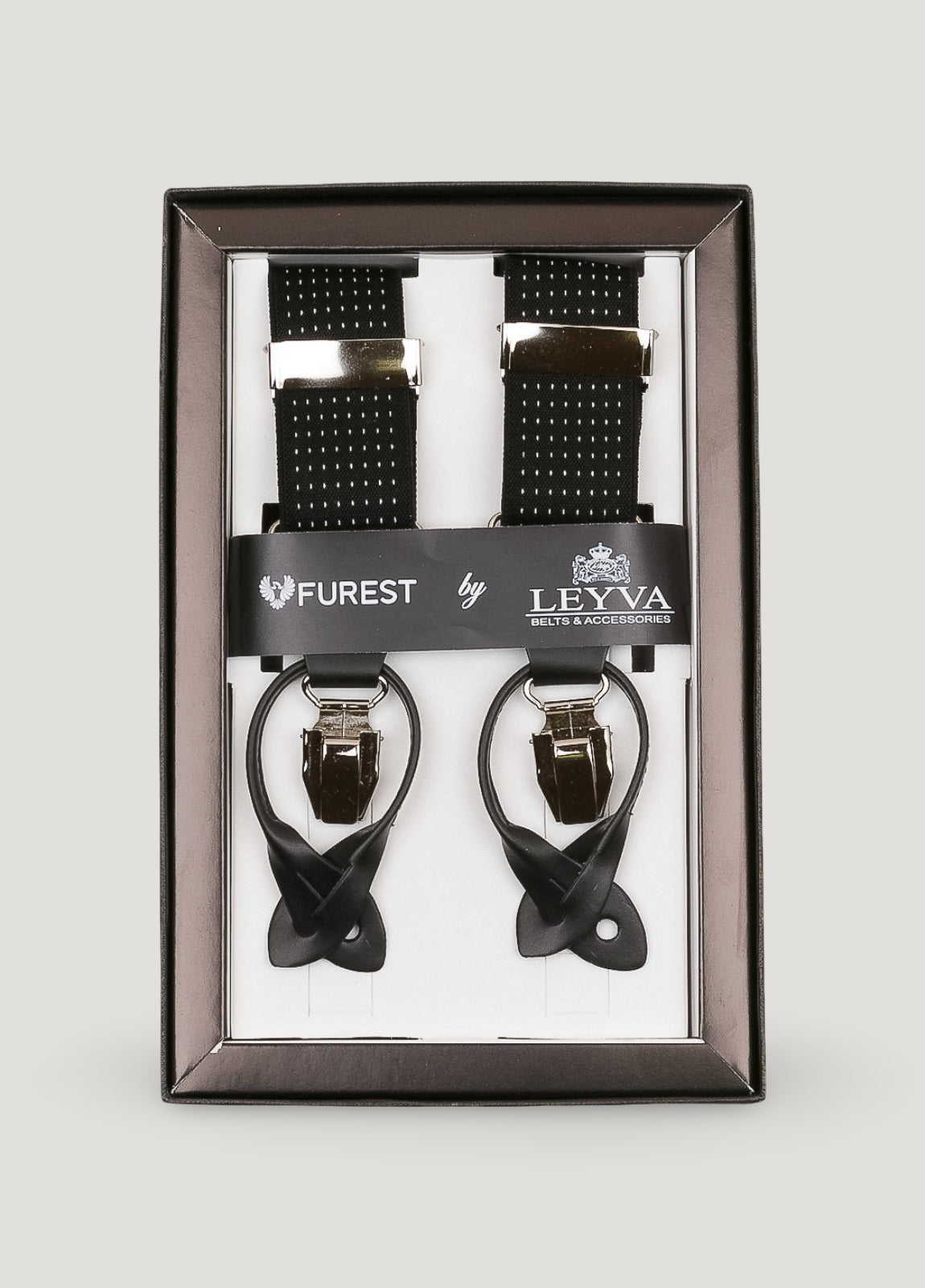Braces with micro-pattern in black