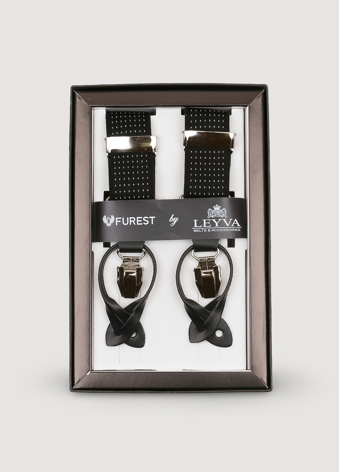 Tirantes vestir microdibujo negro