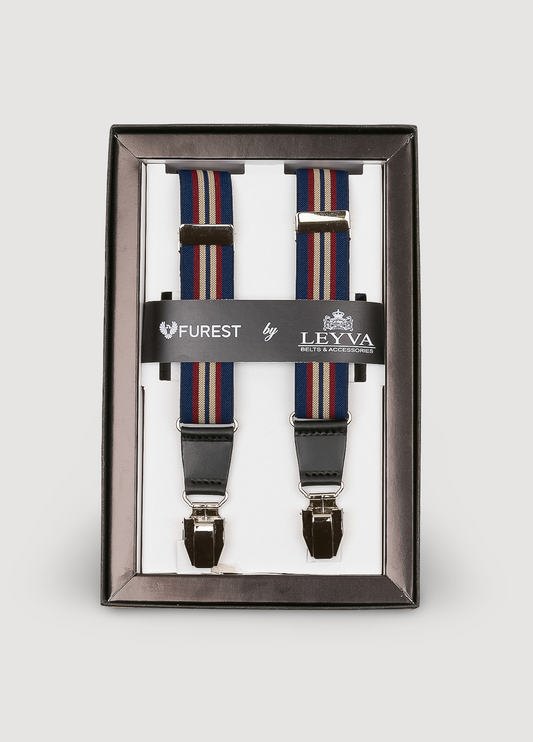 Tirantes vestir rayas azul