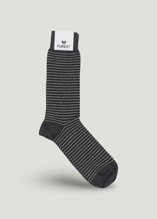 Grey striped short sock
